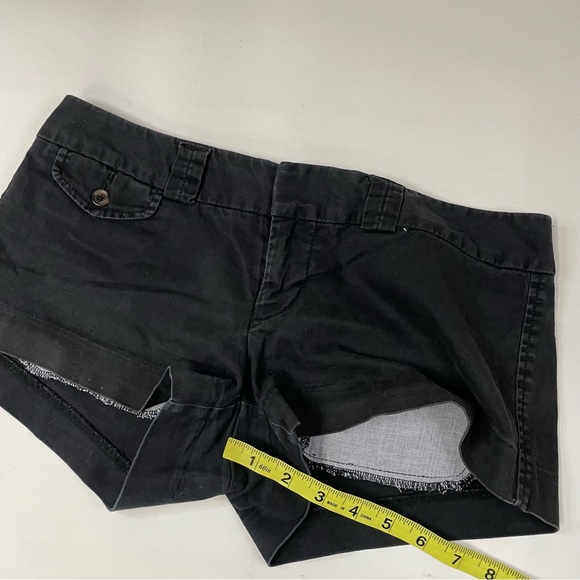 American Eagle Womens Shortie Shorts Chino Size 6 Solid Black Flap Pockets #1089 - Picture 5 of 11